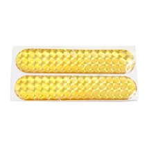 10pcs autocollant ruban auto-adhésif réfléchissant plastique jaune pour voiture