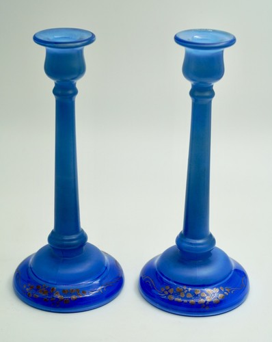 Vintage glass candlesticks - vintage,