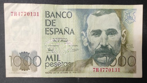 Espagne billet 1000 pesetas - billet,