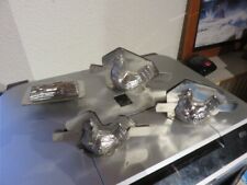 Lot 4 Ancien moules à chocolat en Inox Matfer  Poule 60, 70, 80 et Bûche 80