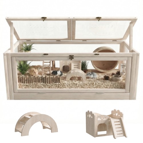 Medium wooden hamster - wooden,