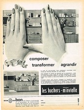 PUBLICITE ADVERTISING 025  1962  LES HUCHERS-MINVIELLE  composer ses meubles