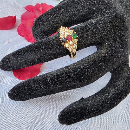 Bague vintage forme losange - , en