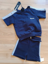 Banc. Costume Sweat Pull + Pantalon Gr. 18-24 Mois Neuf Bleu Manches Courtes