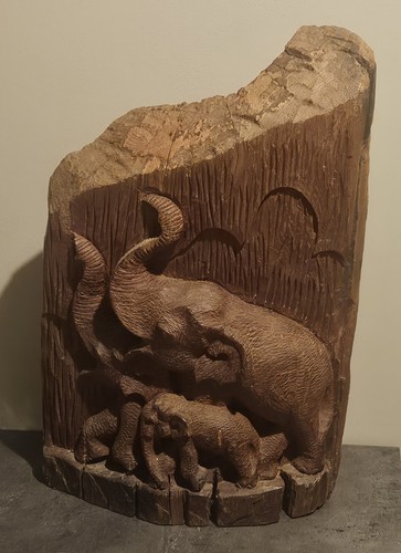 Bas relief teck massif - ​bas-relief,