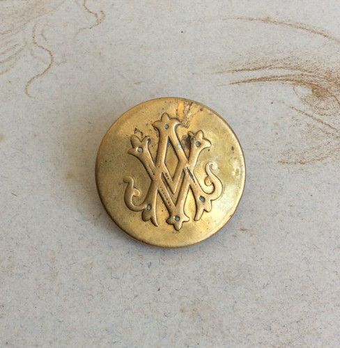 Ancien bouton livrée chiffré - ancien,