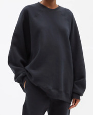 Raey - Sweatshirt oversize manches longues coton bleu marine 8 UK 36 EU - Neuf