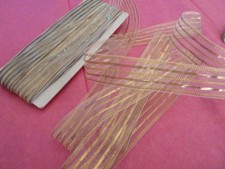 ruban ancien organza et fil