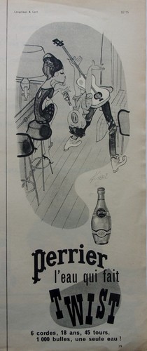 Publicité perrier avec - perrier, dessin