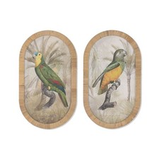 Cadre Home ESPRIT Verre Rotin 35 X 2,5 X 60 CM [2 Unités]