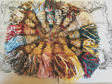 ANCIENS  POMPONS GLANDS PASSEMENTERIE LYONNAISE ROYAL EFFET PORCELAINE