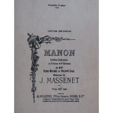 MASSENET Jules Manon Opéra
