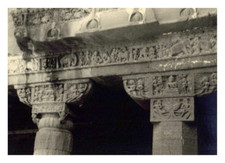 Inde, Ajantâ, Chapiteaux, Tirage vintage, 1948 Photo prise par Henri Lestoquoy