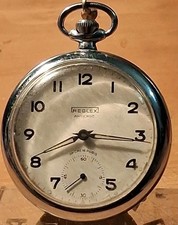 pocket watch  Art Déco REGLEX antichoc de 1930 50 mm acier chromé fonctionne