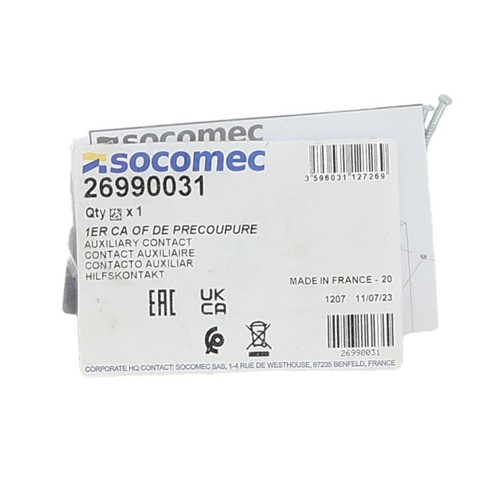Socomec contact auxiliaire - contact,