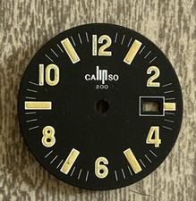 NEUF STOCK CADRAN DE MONTRE NOIR LIP MODELE CALIPSO 200 @ LIP DIAL @ WATCH NOS