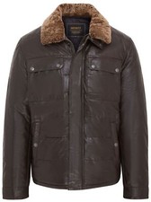 Homme Marron Cuir Doudoune