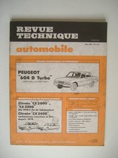 REVUE TECHNIQUE RTA PEUGEOT 604 diesel turbo-CITROËN CX 2000/2200 & 2400 GTi