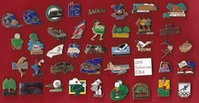 RARE LOT DE 40 PIN'S ARTHUS BERTRAND BATEAU VOITURE SAMU IBM GARD CANON ++++++++