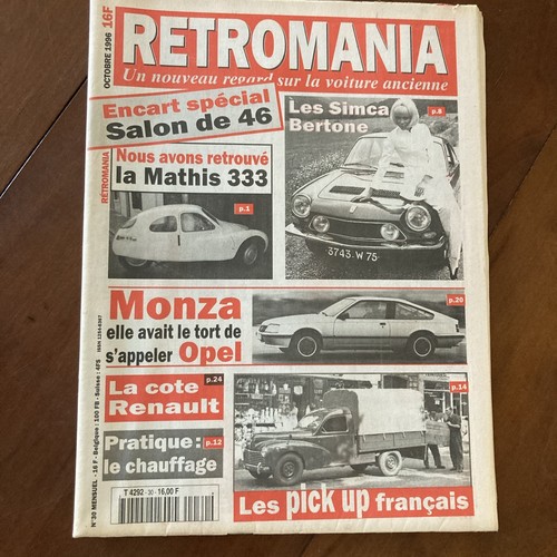 Revue auto rétromania - n°, 30