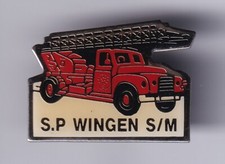 RARE PINS PIN'S .. POMPIER FIRE CAMION TRUCK ECHELLE T46 CITROEN WINGEN 67 ~FU