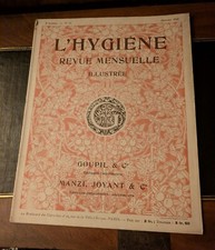 Art Nouveau Revue l'Hygiène, couverture signée Popineaux publicités 1911