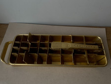 bac à glaçons en alu doré, vintage, Frigidaire, Quickube