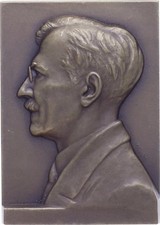 O7109 Plaque Medecine Pr. Marcel Brule Hopital Tenon Rispal 1946 SUP