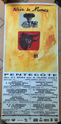 Affiche feria nîmes 2001 - affiche,