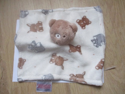 Doudou plat carré ours - doudou,