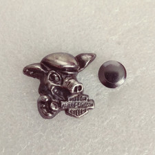 Pin's lapel pin pins Moto logo HARLEY DAVIDSON MOTOR CYCLE COCHON PIG Argenté 3D