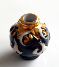 Fève Vase Boule M.Sertelet Longwy, Série Émaux de Luxe Noir 2011 Bel état