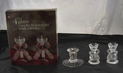 Lot clear glass candle - lot, 5