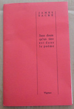 Sans doute qu'un titre est dans le poème - James Sacré Mariène Gâtineau Poésie