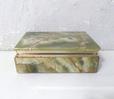 boite coffret en onyx et laiton vintage