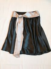 Topshop Boutique Jupe Évasée Noir 100% Soie Midi Taille UK 8 EU 36 FR 38