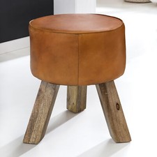 FineBuy Tabouret Cuir Petit