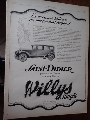 Willys knight voiture - knight, +