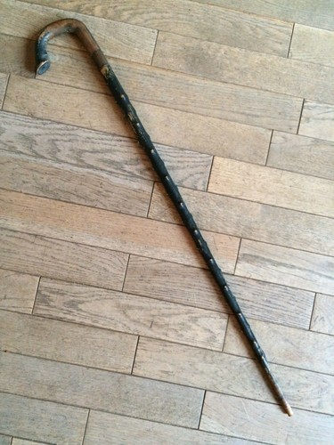 Ancienne canne bois - canne, en