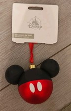 Ornement de Noël / Christmas Ornament BOULE TÊTE MICKEY Disneyland Paris