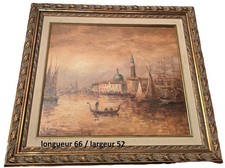 PEINTURE ROBERT MOGISSE GONDOLE VENISE ET BATEAUX