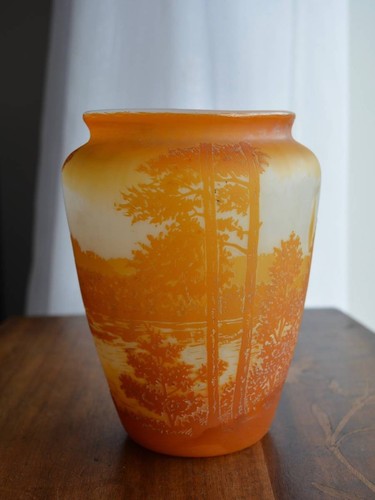 Ancien vase verre - vase, en