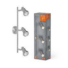 Ledvance Plafonnier LED Applique Murale Spot Argent 3 X 2,6W GU10 690lm Chaude