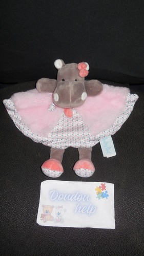 Doudou plat hippopotame zoé - doudou,