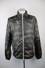 Armani Jeans Giubino Giacca Homme Tg 52 Man VINTAGE JACKET LOGO IMPERMEABLE