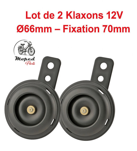 Lot klaxons noirs - klaxons, 12v