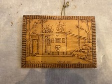 PYROGRAVURE SUR BOIS CHALET SUISSE MOS VAUTENAIVRE ANNEES 40