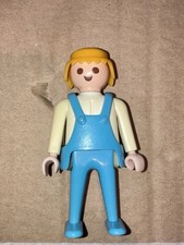 Playmobil ouvrier salopette bleu 3765 eoliene 4054 4034 4003 Conducteur Train N3