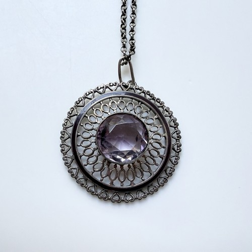 Ancien collier argent - collier,