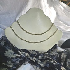 Sautoir Vintage Argent Rhodié 925. 80 Cm X 4 Mm